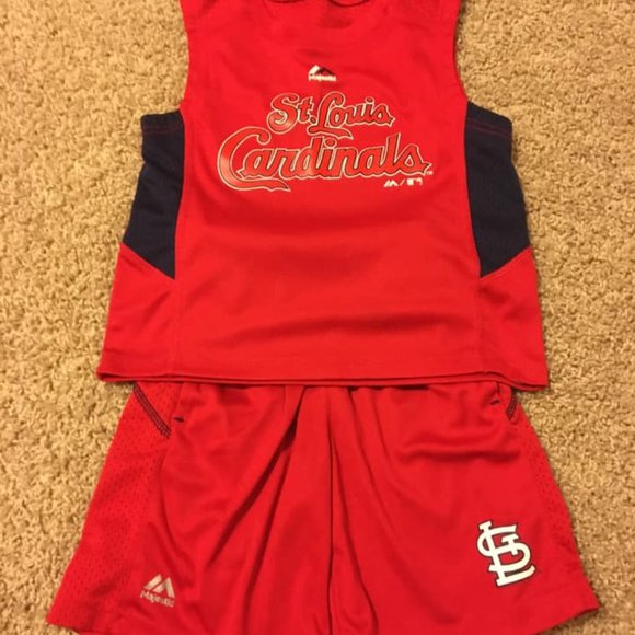 Majestic Other - Boys Size 4 St. Louis Cardinals Shirt & Short Set